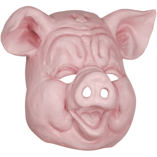 ADULT LATEX PIG HOG SWINE PIGGY SNOUT FARM ZOO ANIMAL COSTUME HEAD MASK