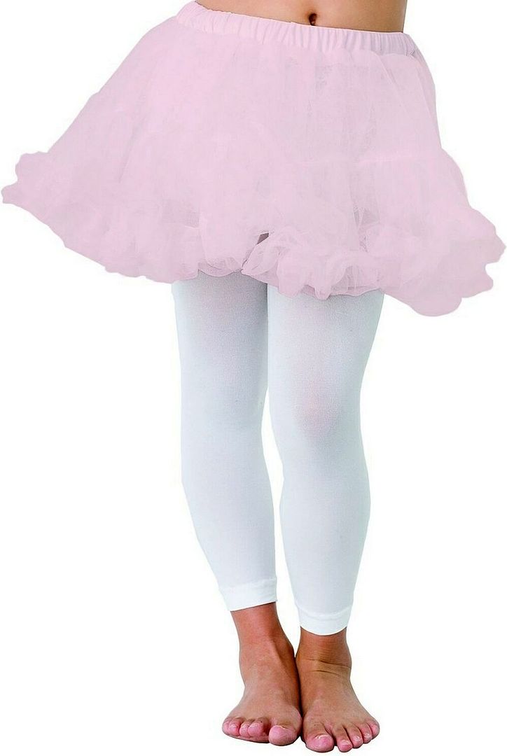 Chiffon Child Kids Girl Petticoat Under Skirt Black White Pink Costume Petticoat