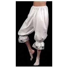 ADULT WOMENS LADIES WHITE BLOOMERS COSTUME PANTALOONS PANTALOON W/ LACE ...