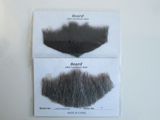 5-POINT 5 POINTS CHIN GOATEE BEARD BLACK BROWN GREY TOUPEE TAPE COSTUME BEARD