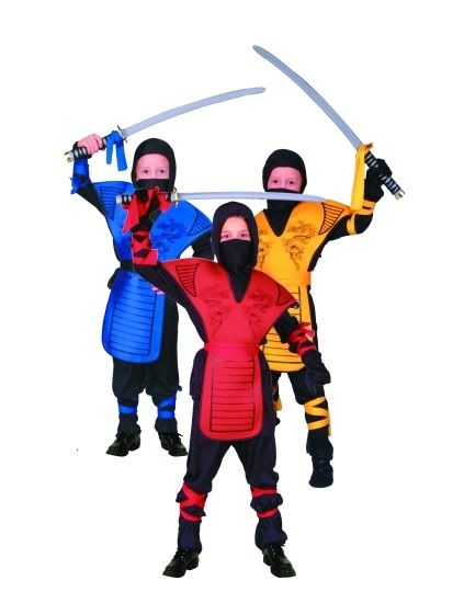 Dragon Ninja Master Child Boy Costumes Japanese Assassin Shinobi Kids 90005