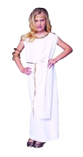 ATHENA CHILD COSTUME GREEK GODDESS ROMAN GIRL KIDS TOGA COSTUMES DRESS ...