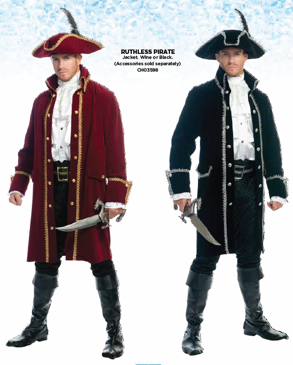 Adult Mens Colonial Ruthless Pirate Prince Costume Coat Jacket Captain Hook Ebay 6122