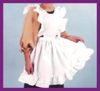 Adult Child Pinafore Arpon White Pilgrim Colonial Puritan Costumes 