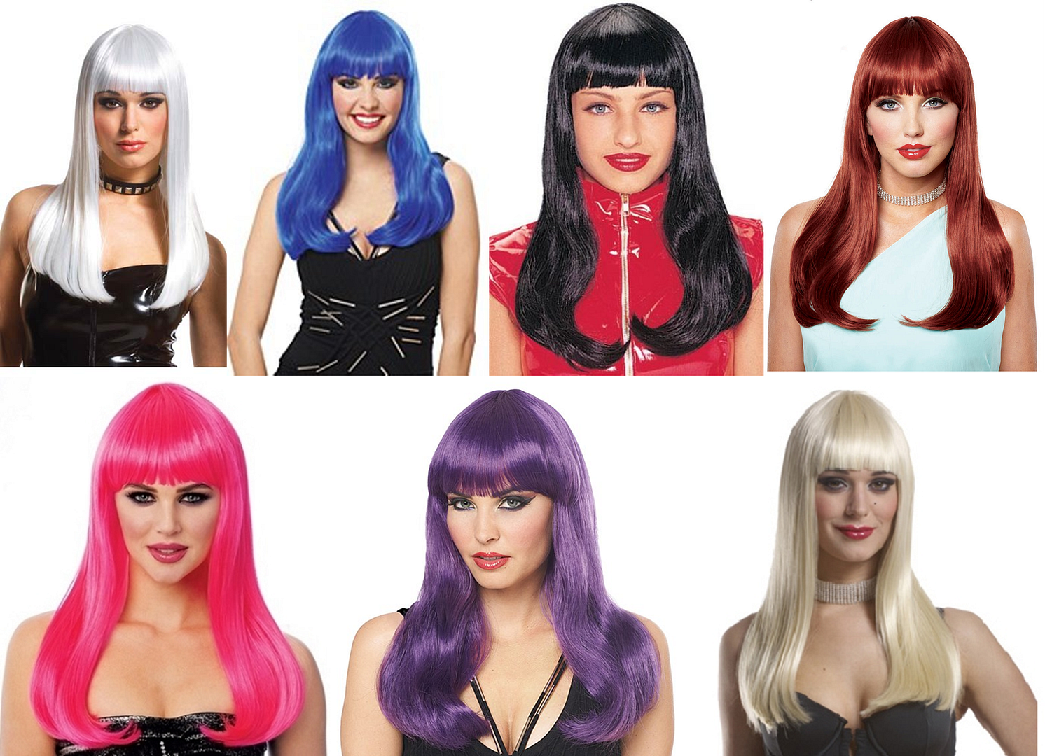 Womens Lady Long Straight Wig With Bangs X Men Storm Superhero