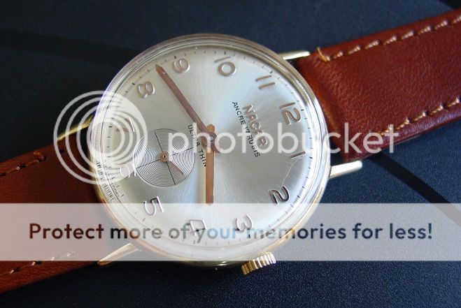 Nacar Ancre 17 Rubis Ultra Thin 1950 mens wrist watch  