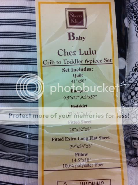 420 Sherry Kline Baby Chez Lulu 6 Piece Crib to Toddler Set, bedding 