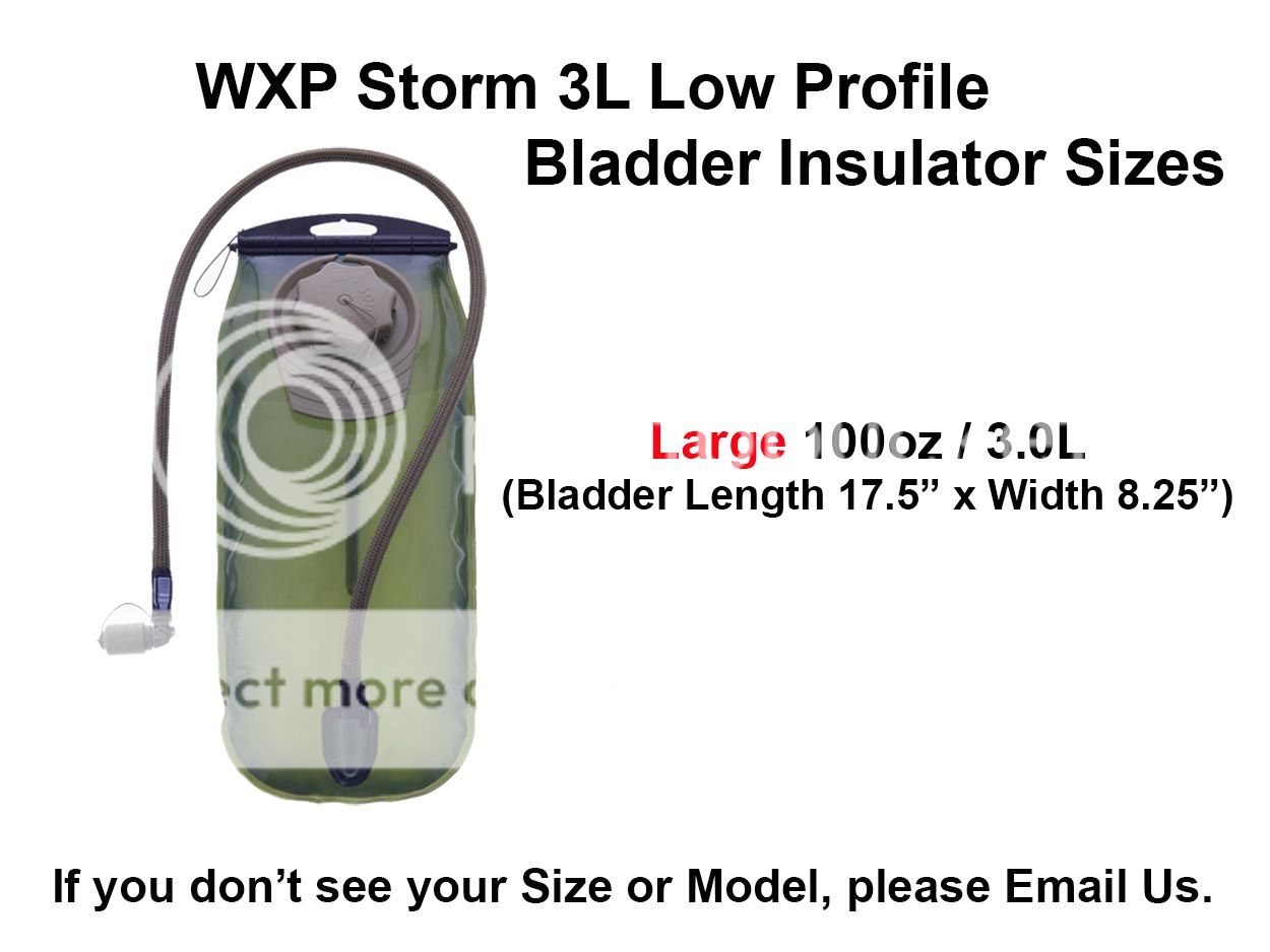 WXP Storm 3l Low Profile Size Chart