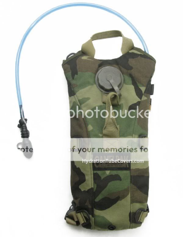 Woodland Camo Hydration Camelbak Back Pack with Exposed Drink Tube 